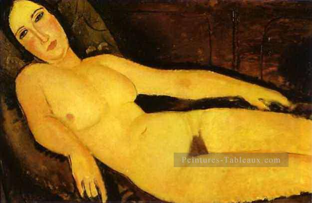 nu sur le canapé 1918 Amedeo Modigliani Peintures à l'huile